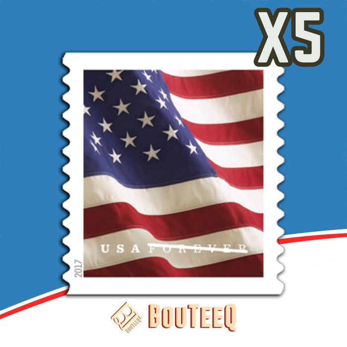 2017 US Flags USPS Stamps , 500Pcs / 5Rolls image 0