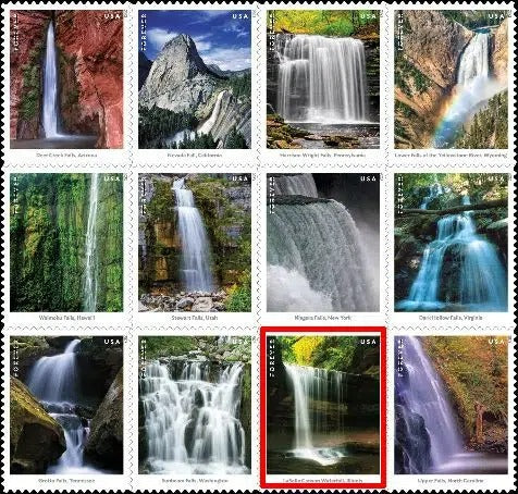 Waterfalls 2023 USPS Stamps ��� All Brand New Forever Stamps i