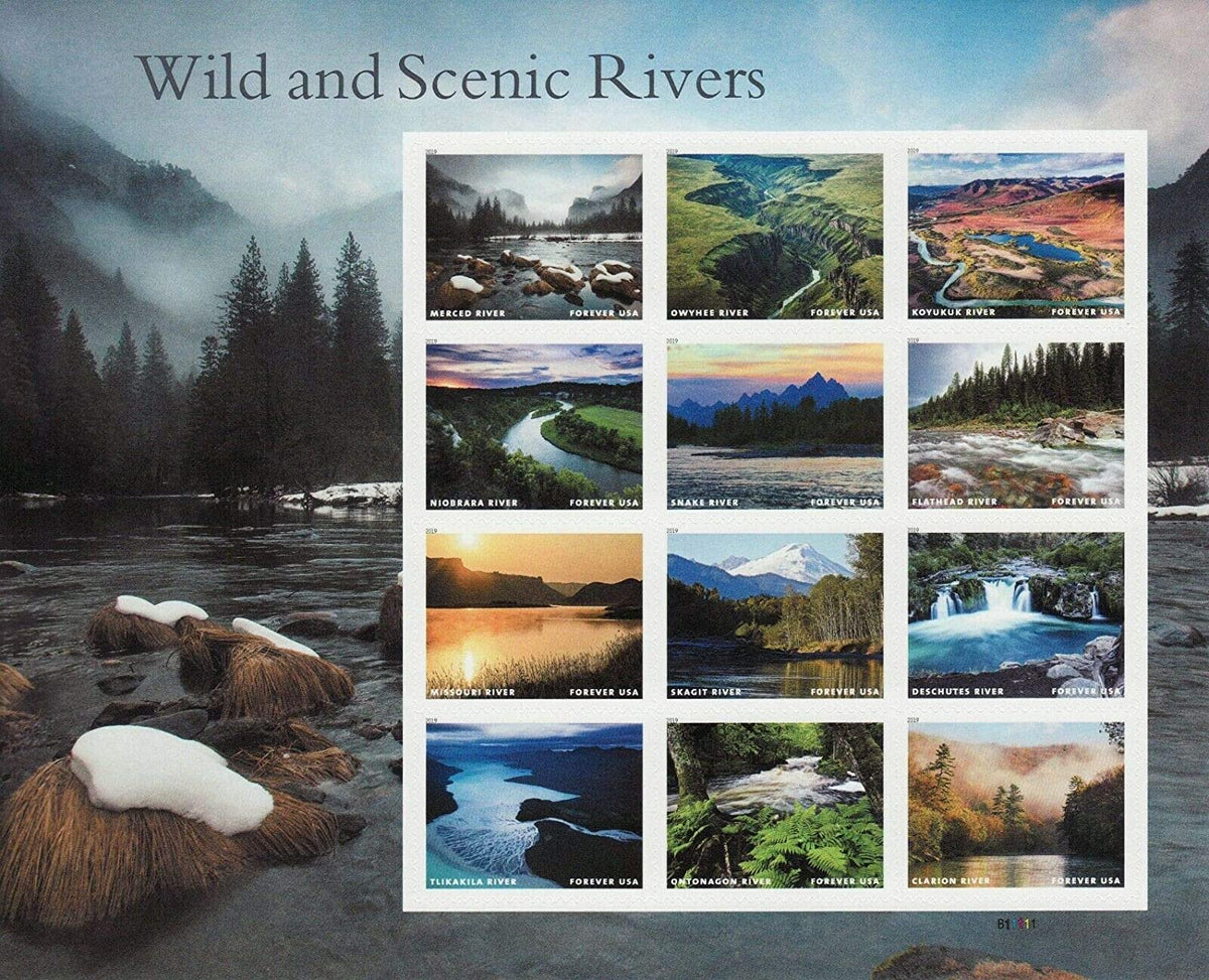 Wild And Scenic Rivers 2019 USPS Stamps ��� All Brand New Forever Stamps i