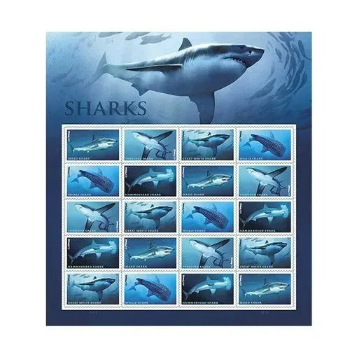 Sharks 2017 USPS Stamps ��� All Brand New Forever Stamps i