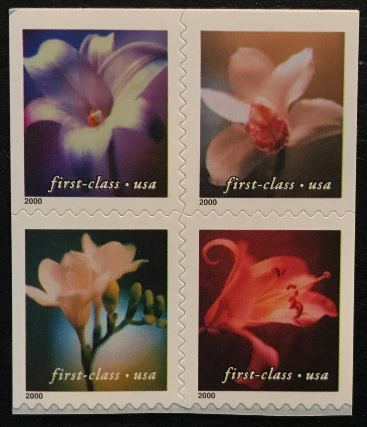 Four Flowers 2000 USPS Stamps��� All Brand New Forever Stamps i
