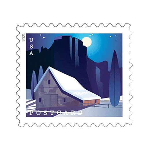 Barns Postcard 2021 USPS Stamps