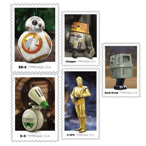 Star Wars Droids 2021 USPS Stamps ��� All Brand New Forever Stamps i