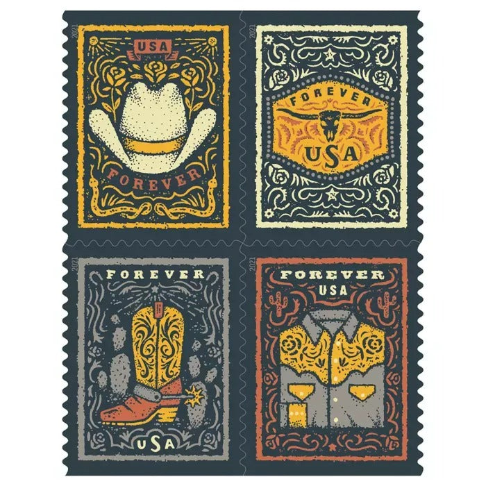 Western Wear 2021 USPS Stamps