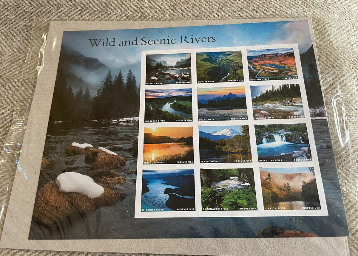 Wild And Scenic Rivers 2019 USPS Stamps ��� All Brand New Forever Stamps i