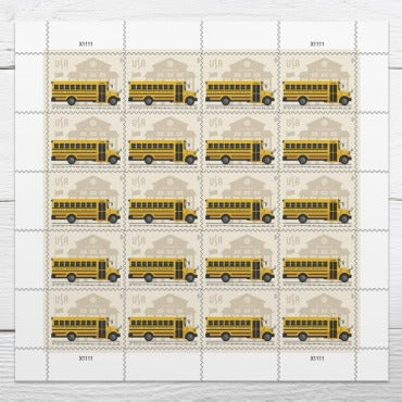 School Bus 2023 USPS Stamps