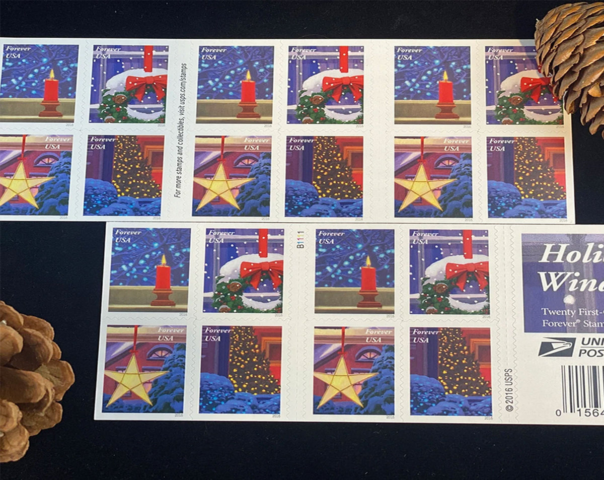 Holiday Windows 2016 USPS Stamps
