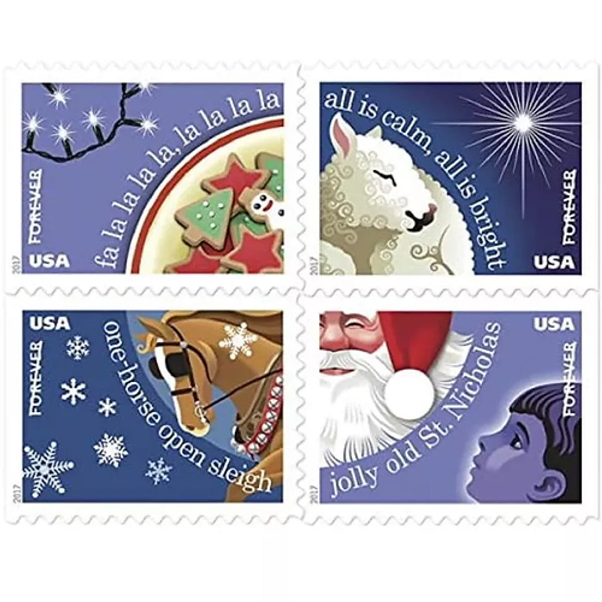 Christmas Carols 2017 USPS Stamps