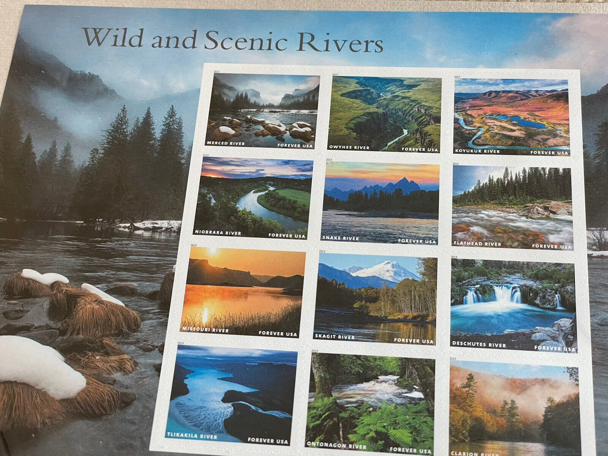 Wild And Scenic Rivers 2019 USPS Stamps ��� All Brand New Forever Stamps i
