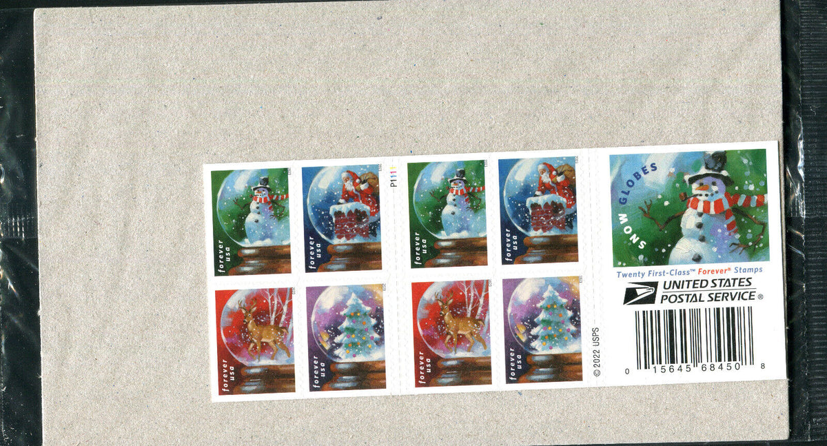 Snow Globes 2023 USPS Stamps ��� All Brand New Forever Stamps i
