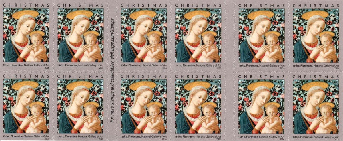 Florentine Madonna and Child 2016 USPS Stamps ��� All Brand New Forever Stamps im