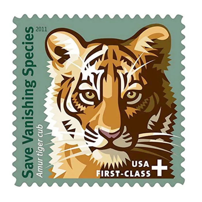 Save Vanishing Species Amur Tiger 2011 USPS Stamps ��� All Brand New Forever Stamps i