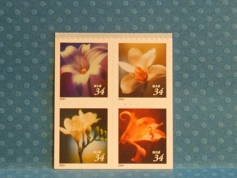 Four Flowers 2000 USPS Stamps��� All Brand New Forever Stamps i