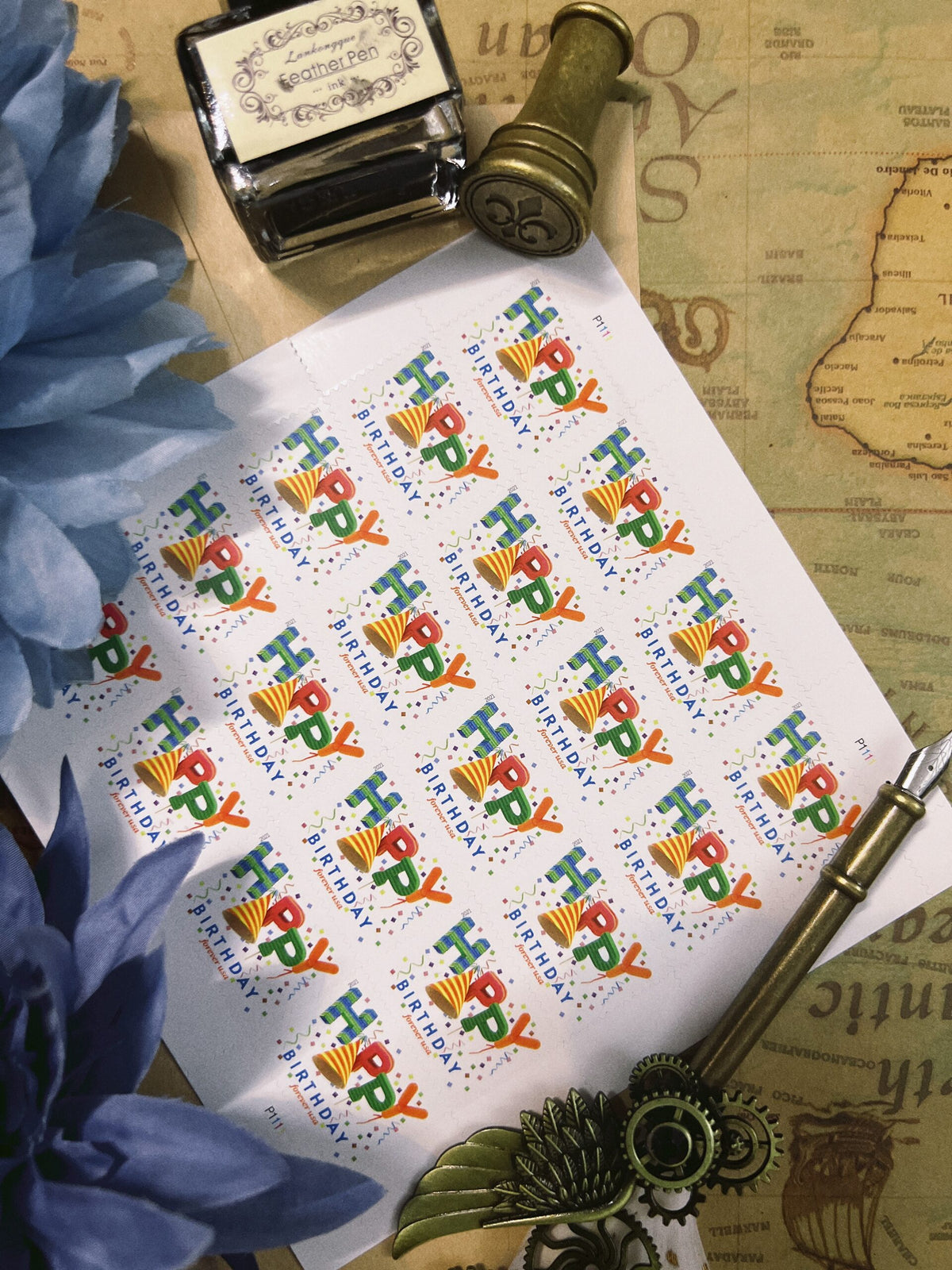 Happy Birthday 2021 USPS Stamps ��� All Brand New Forever Stamps i