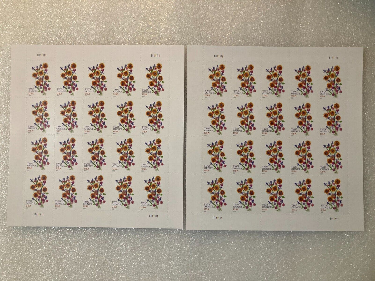 Sunflower Bouquet 2022 USPS Stamps ��� All Brand New Forever Stamps i