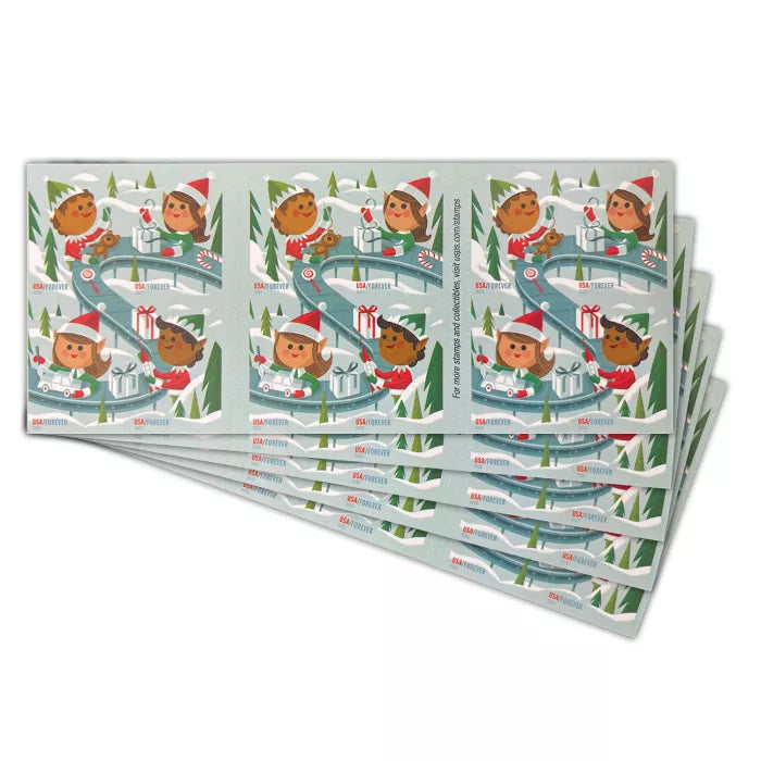 Holiday Elves 2022 USPS Stamps ��� All Brand New Forever Stamps i