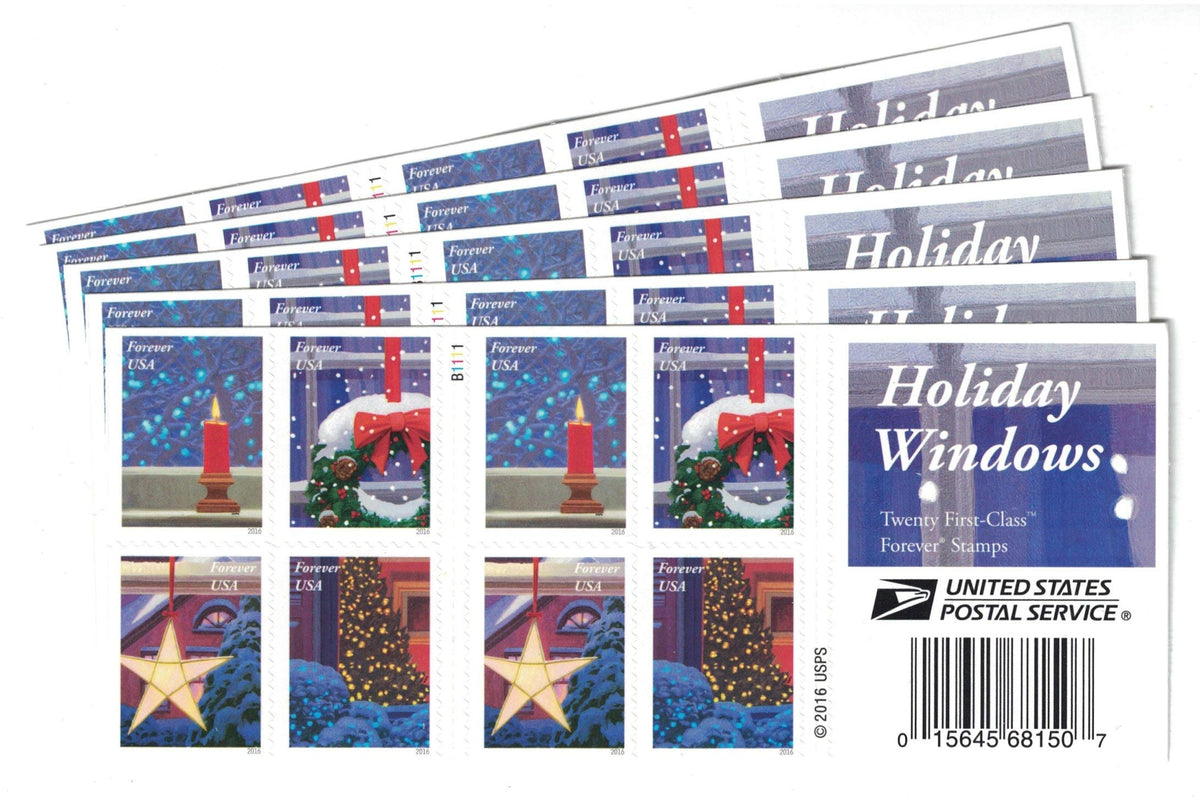Holiday Windows 2016 USPS Stamps