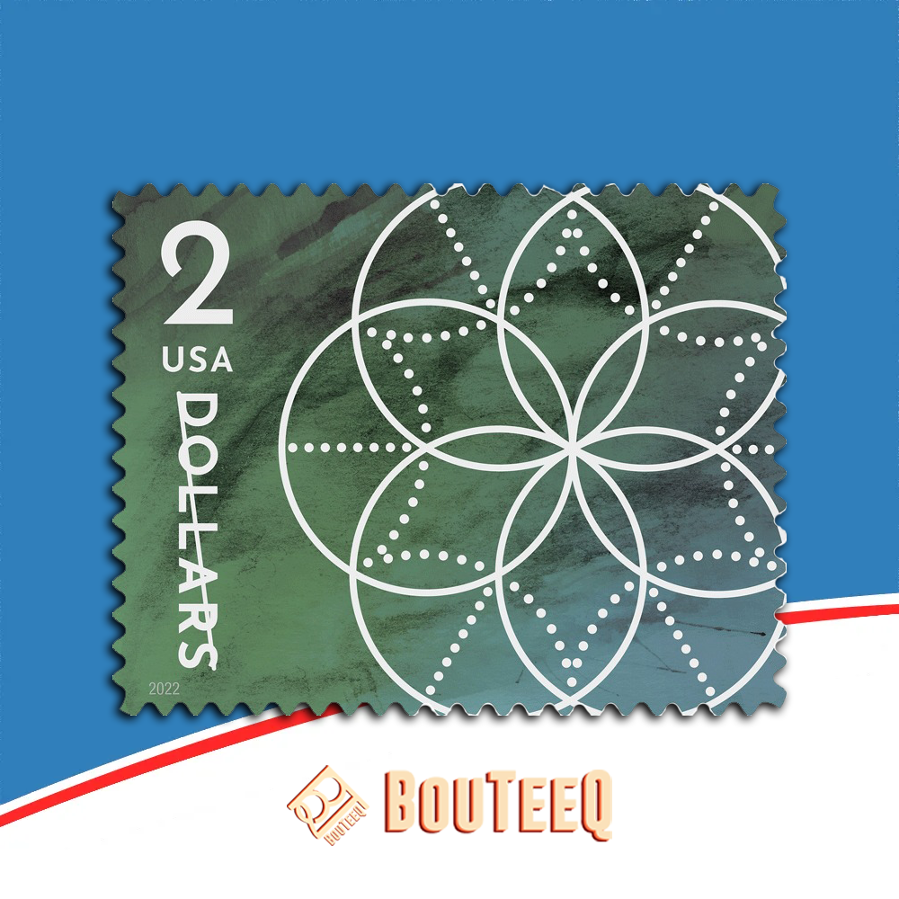 $2 Floral Geometry 2022 USPS Stamps ��� All Brand New Forever Stamps i