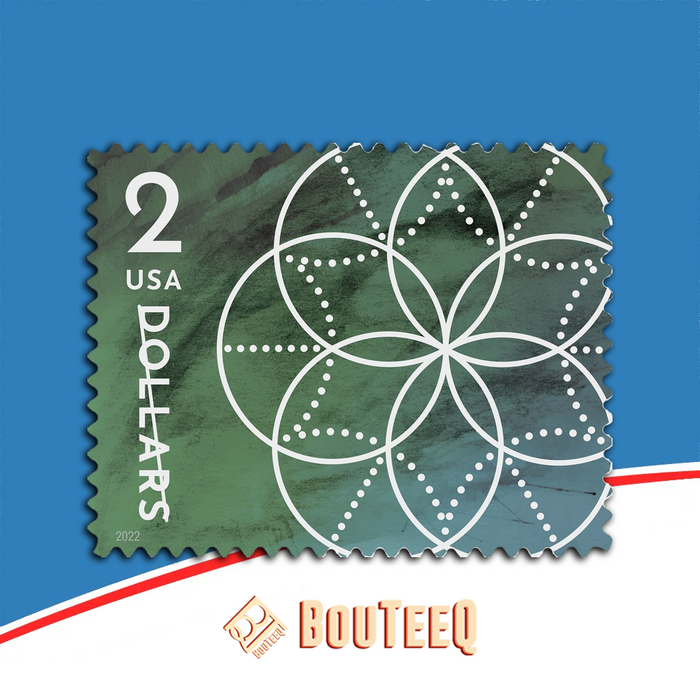 $2 Floral Geometry 2022 USPS Stamps ��� All Brand New Forever Stamps i
