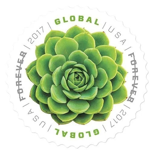 Global The Green Succulent 2017 USPS Stamps ��� All Brand New Forever Stamps i