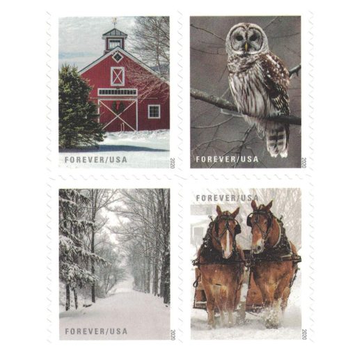 Winter Scenes 2020 USPS Stamps