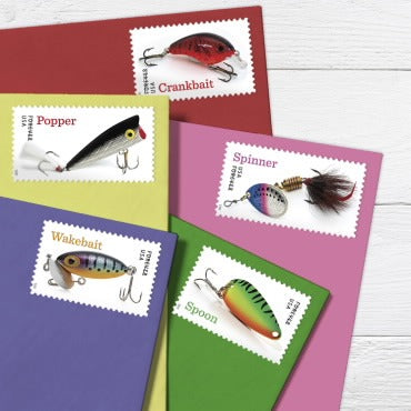 Freshwater Fishing Lures 2025 USPS Stamps ��� All Brand New Forever Stamps i