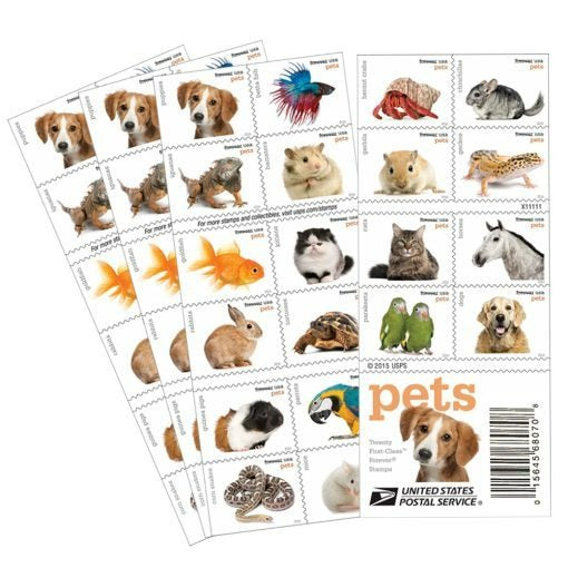 Pets Celebrate Animals 2016 USPS Stamps ��� All Brand New Forever Stamps i