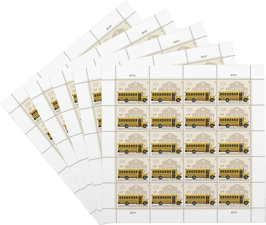 School Bus 2023 USPS Stamps ��� All Brand New Forever Stamps i