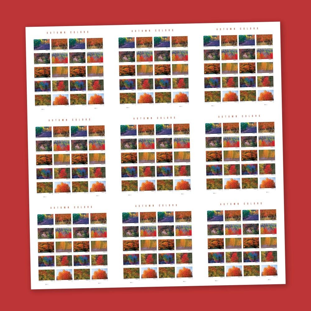 Autumn Colors 2024 USPS Stamps ��� All Brand New Forever Stamps i