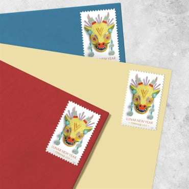 Lunar New Year: Year of the Dragon 2024  USPS Stamps ��� All Brand New Forever Stamps i