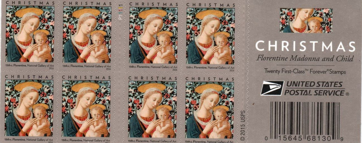 Florentine Madonna and Child 2016 USPS Stamps ��� All Brand New Forever Stamps im