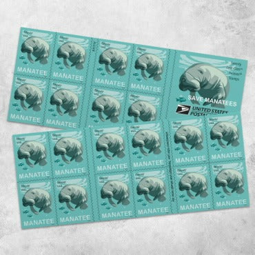 Save Manatees 2024 USPS Stamps ��� All Brand New Forever Stamps i