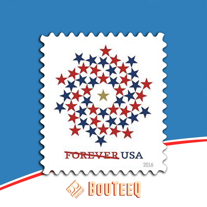 Patriotic Spiral Stars 2016 USPS Stamps