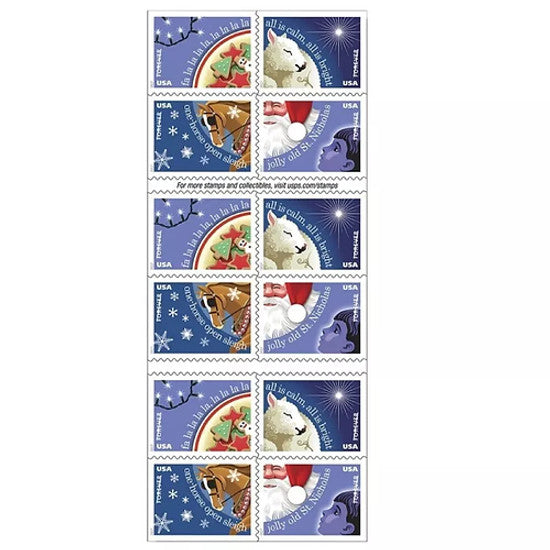 Christmas Carols 2017 USPS Stamps