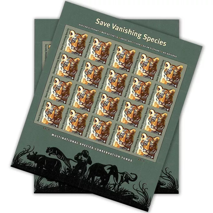 Save Vanishing Species Amur Tiger 2011 USPS Stamps ��� All Brand New Forever Stamps i