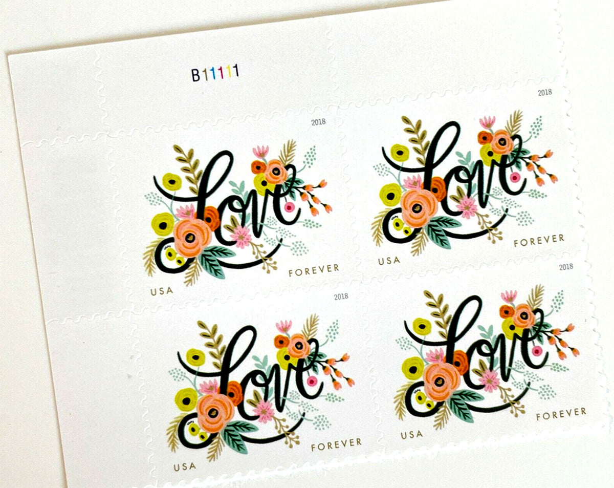 Love Flourishes 2018 USPS Stamps ��� All Brand New Forever Stamps i
