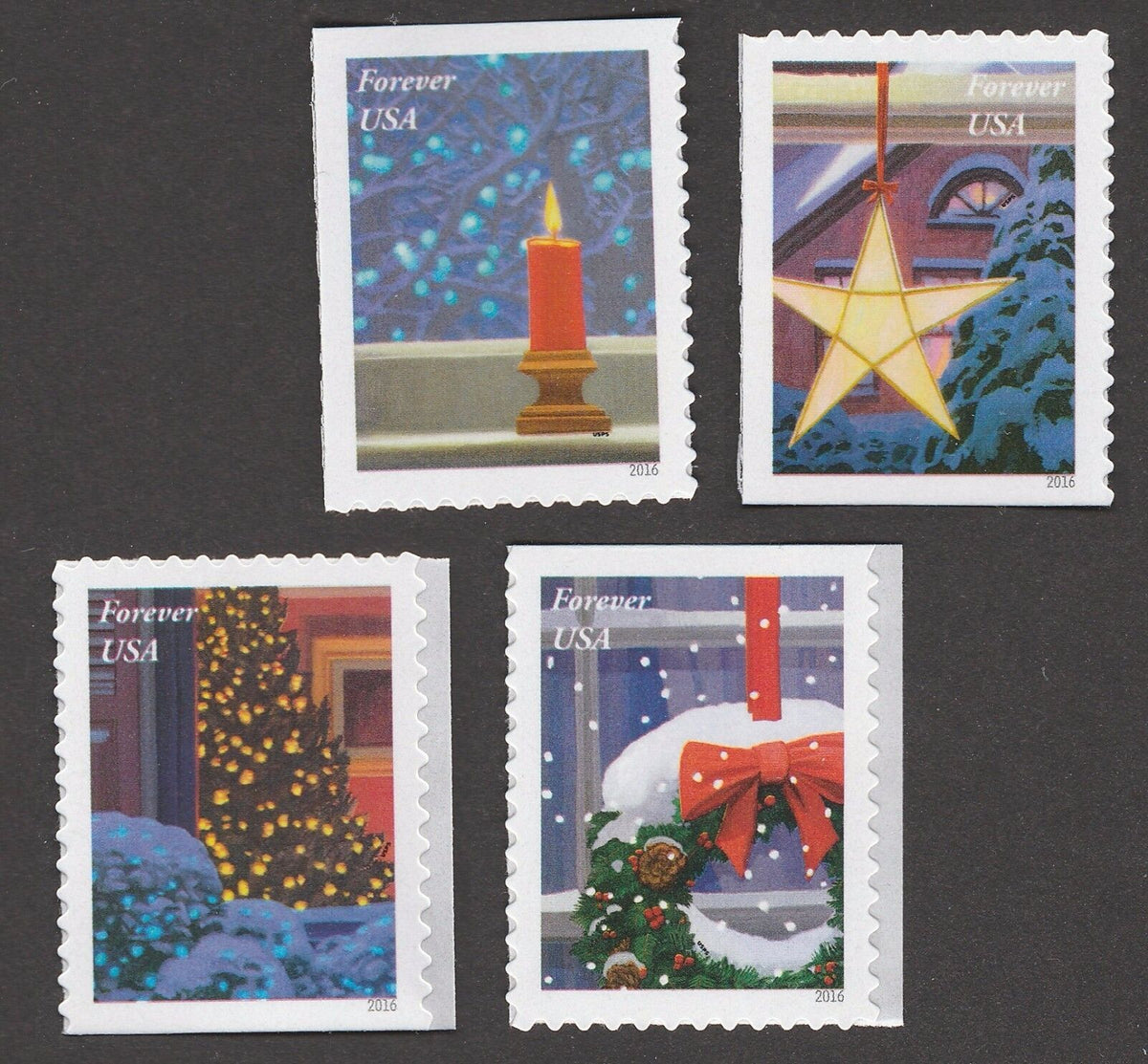Holiday Windows 2016 USPS Stamps