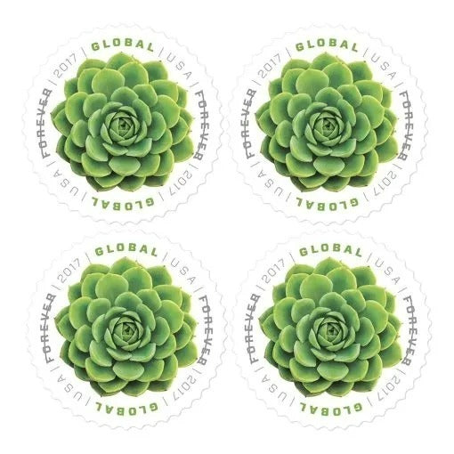 Global The Green Succulent 2017 USPS Stamps ��� All Brand New Forever Stamps i