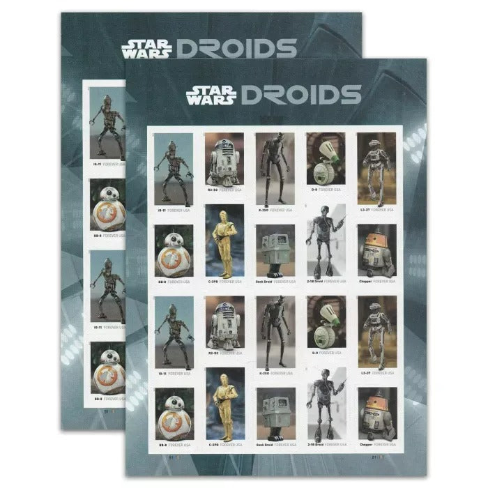 Star Wars Droids 2021 USPS Stamps ��� All Brand New Forever Stamps i