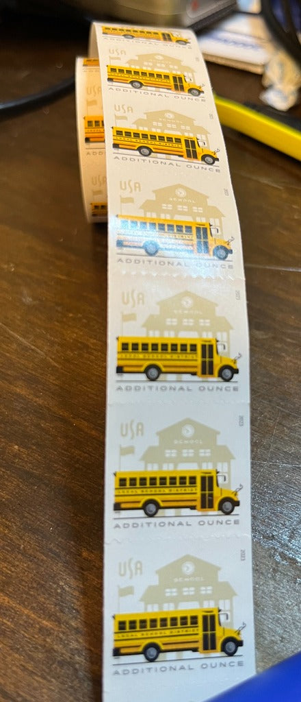 School Bus 2023 USPS Stamps