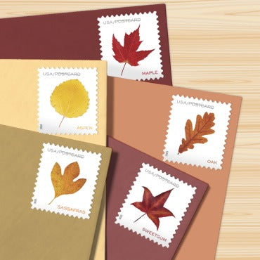Vibrant Leaves 2025 USPS Stamps ��� All Brand New Forever Stamps i