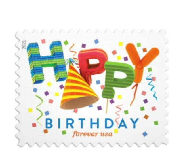 Happy Birthday 2021 USPS Stamps ��� All Brand New Forever Stamps i