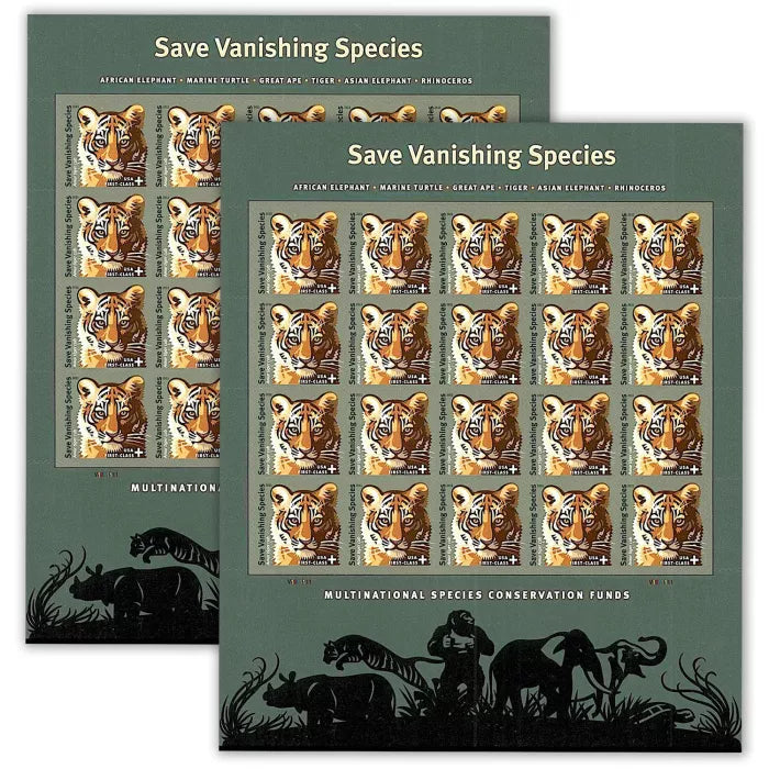 Save Vanishing Species Amur Tiger 2011 USPS Stamps ��� All Brand New Forever Stamps i
