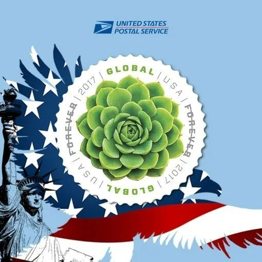 Global The Green Succulent 2017 USPS Stamps ��� All Brand New Forever Stamps i