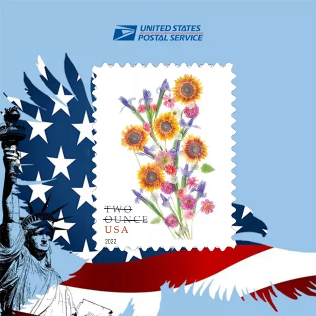 Sunflower Bouquet 2022 USPS Stamps ��� All Brand New Forever Stamps i