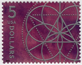 $5 Floral Geometry 2022 USPS Stamps ��� All Brand New Forever Stamps i