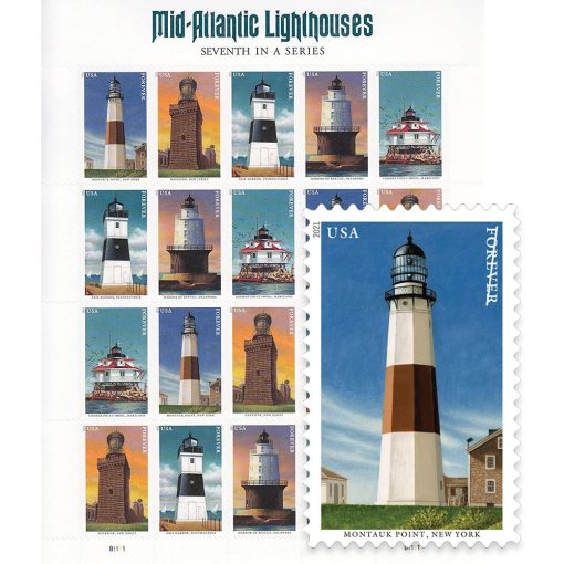 Mid Atlantic Lighthouse 2021 USPS Stamps