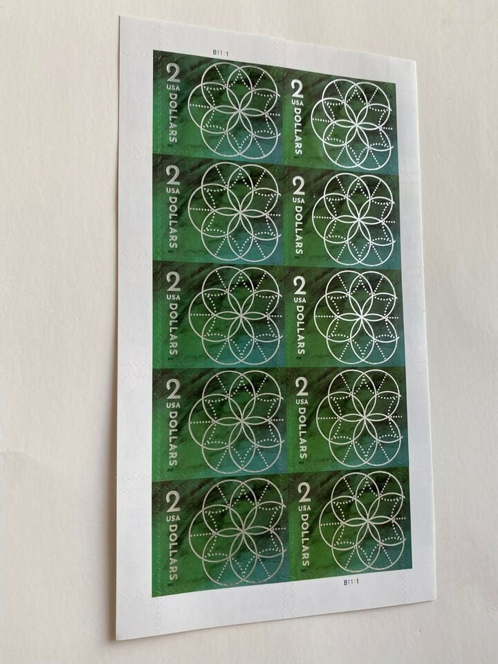 $2 Floral Geometry 2022 USPS Stamps ��� All Brand New Forever Stamps i