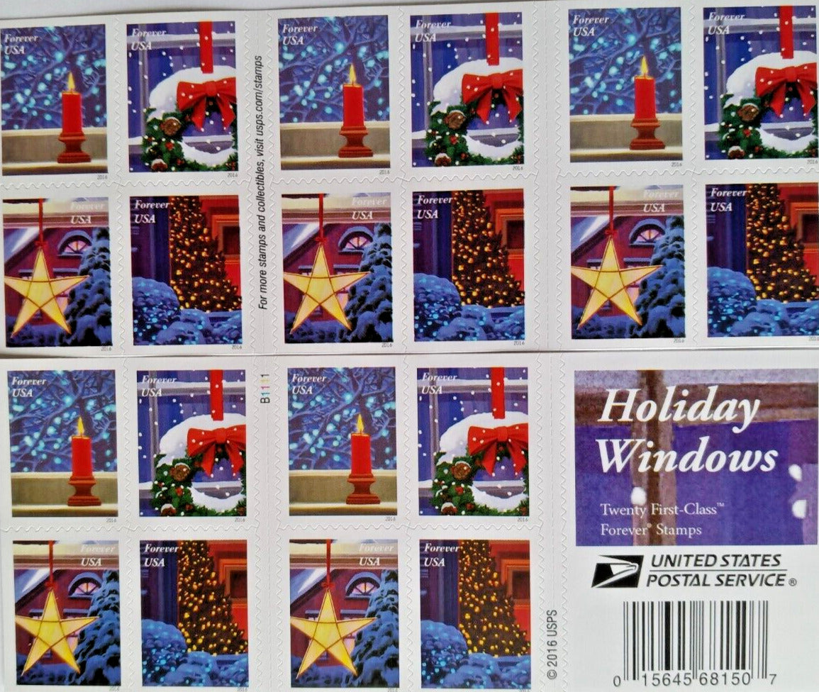 Holiday Windows 2016 USPS Stamps