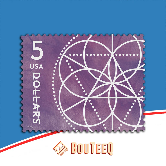 $5 Floral Geometry 2022 USPS Stamps ��� All Brand New Forever Stamps i